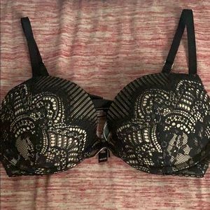 I am selling a tan with black lace bra